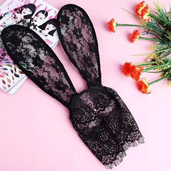 NWT Bunny Lace Halloween Costume Sexy Lingerie Costume Ears Mask main image 4